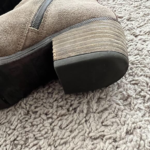 Pikolinos Boots Womens Size EU 37 Taupe Suede Ankle Booties Side Zip Tassel - Picture 6 of 8